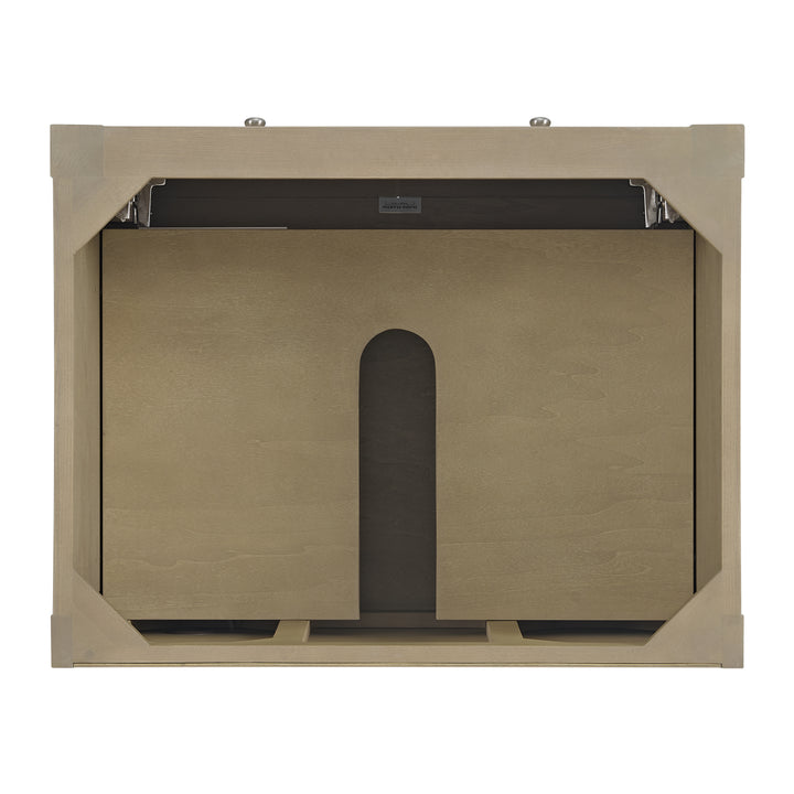 Breckenridge 30" Single Vanity, Whitewashed Oak w/ 3 CM Arctic Fall Solid Surface Top