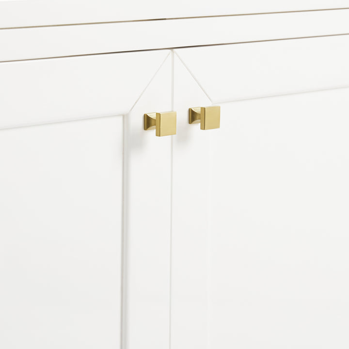 Chicago 30" Single Vanity, Glossy White, w/ 3 CM Eternal Jasmine Pearl Silestone® Top