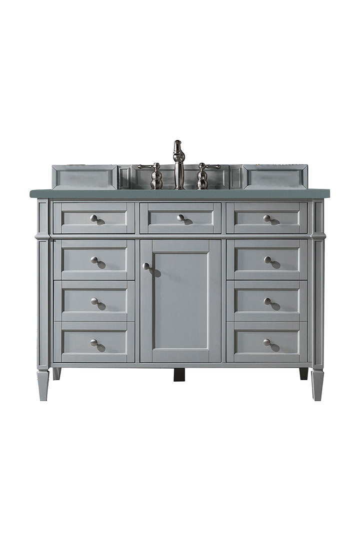 Brittany 48" Single Vanity, Urban Gray w/ 3 CM Cala Blue Silestone Top