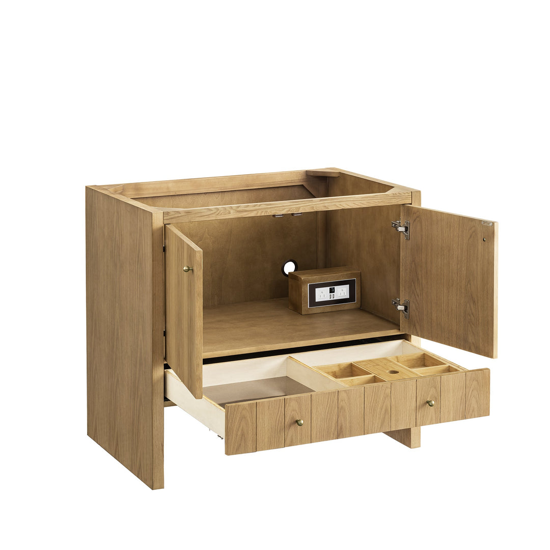 Hudson 36" Single Vanity Cabinet, Light Natural Oak
