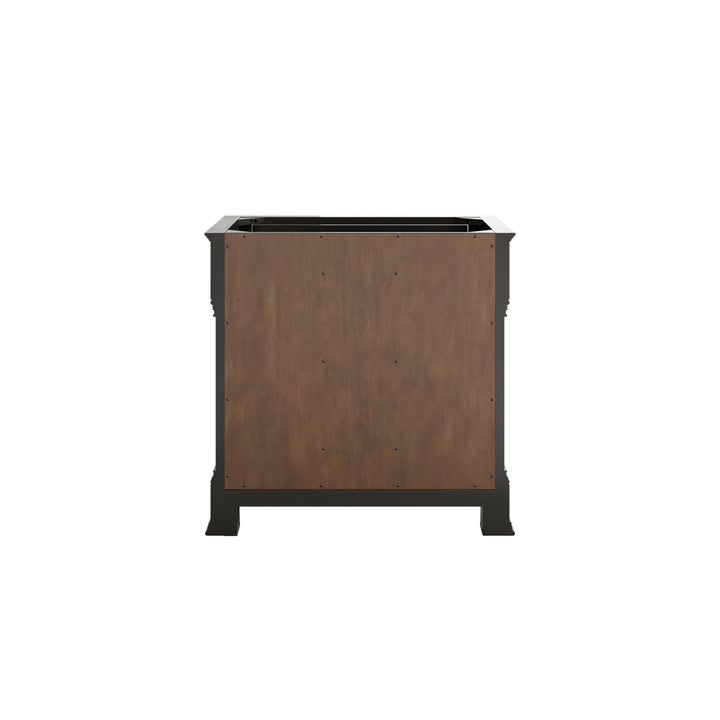 Brookfield 36" Single Vanity, Black Onyx w/ 3 CM Parisien Bleu Silestone® Top