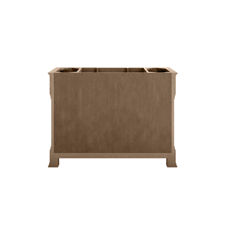 Brookfield 48" Single Vanity, Pecan, w/ 3 CM White Zeus Silestone®  Top