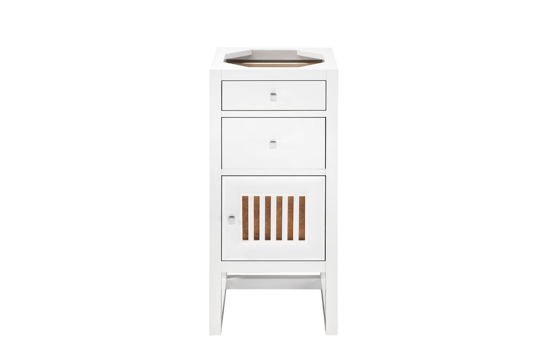 Athens 15" Base Cabinet Only w/ Drawers and Right Door, Glossy White
