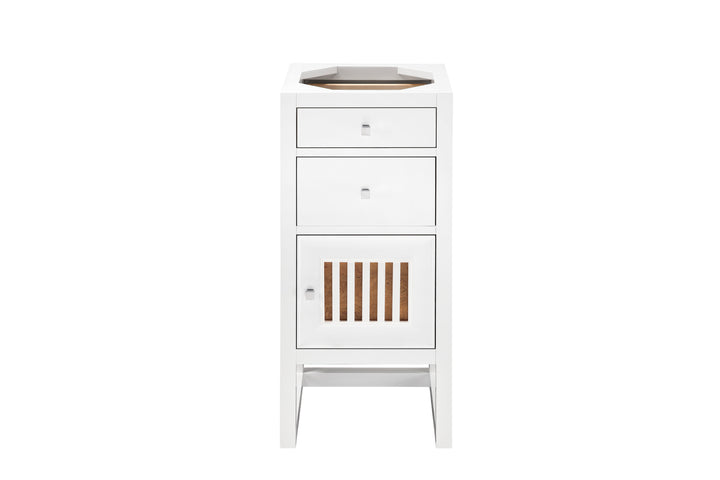 Athens 15" Base Cabinet Only w/ Drawers and Right Door, Glossy White