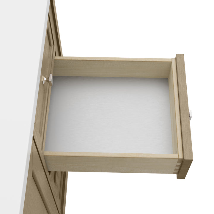 Chicago 60" Single Vanity, Walnut Whisper, w/ 3 CM Eternal Jasmine Pearl Silestone® Top