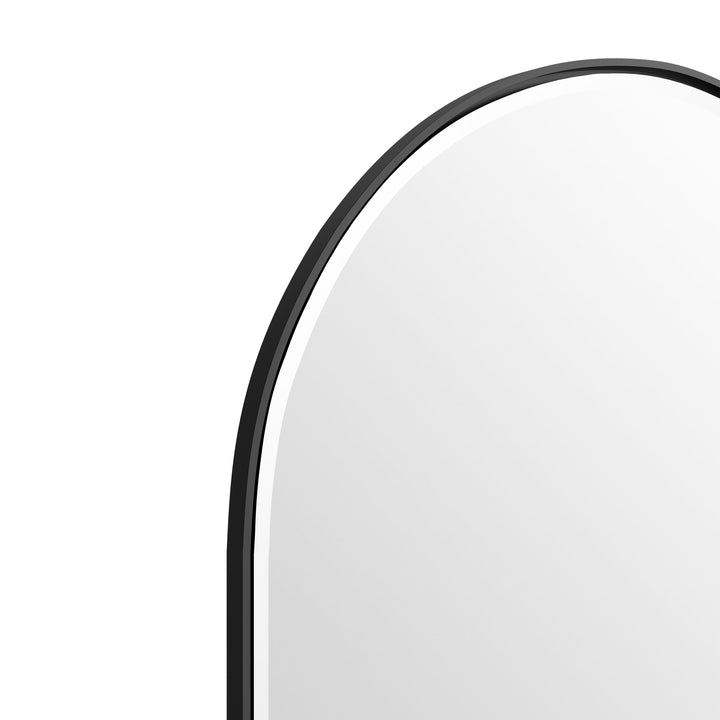 Rohe 24" Arched Mirror, Matte Black