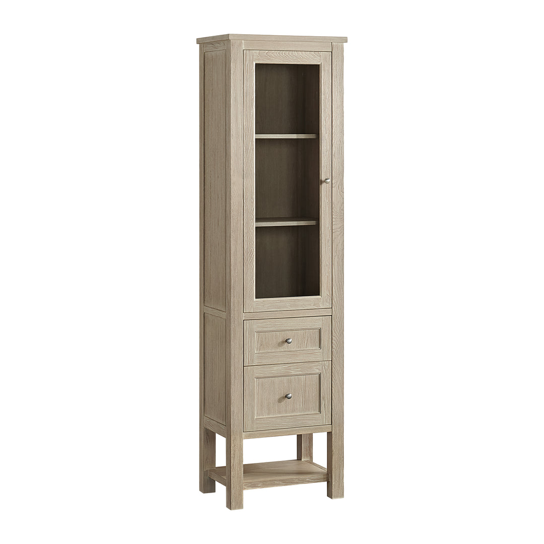 Breckenridge Linen Cabinet, Whitewashed Oak