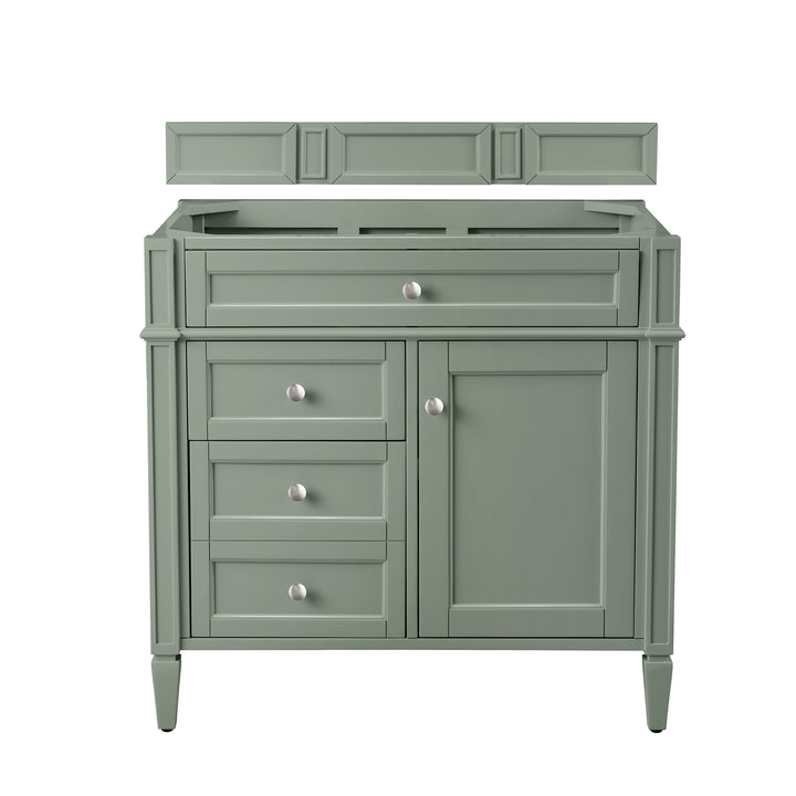 Brittany 36" Single Vanity Cabinet, Smokey Celadon