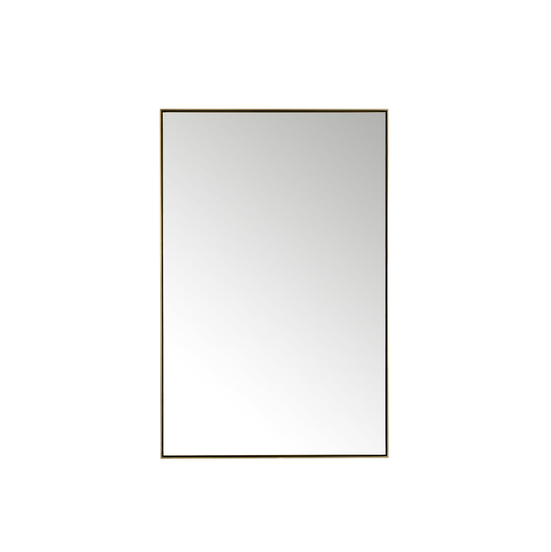 Rohe 26" Rectangular Mirror, Champagne Brass