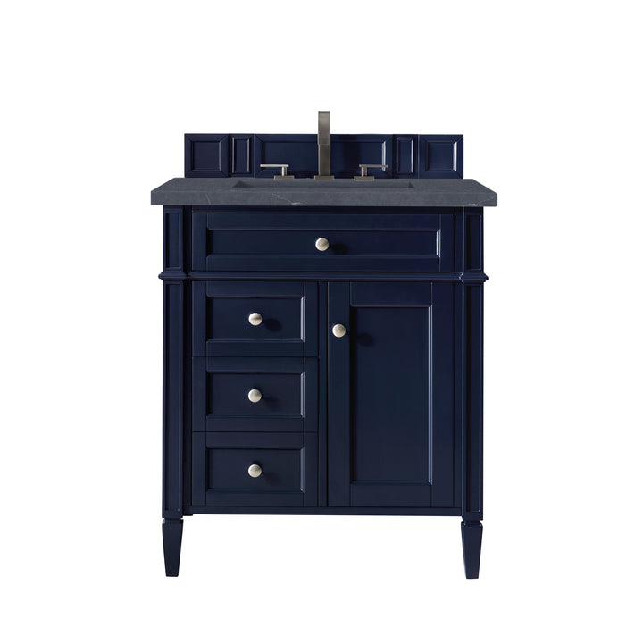 Brittany 30" Single Vanity, Victory Blue w/ 3 CM Charcoal Soapstone Silestone Top