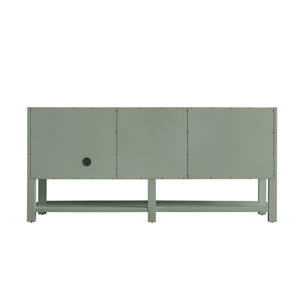 Breckenridge 72" Double Vanity Base Only, Smokey Celadon