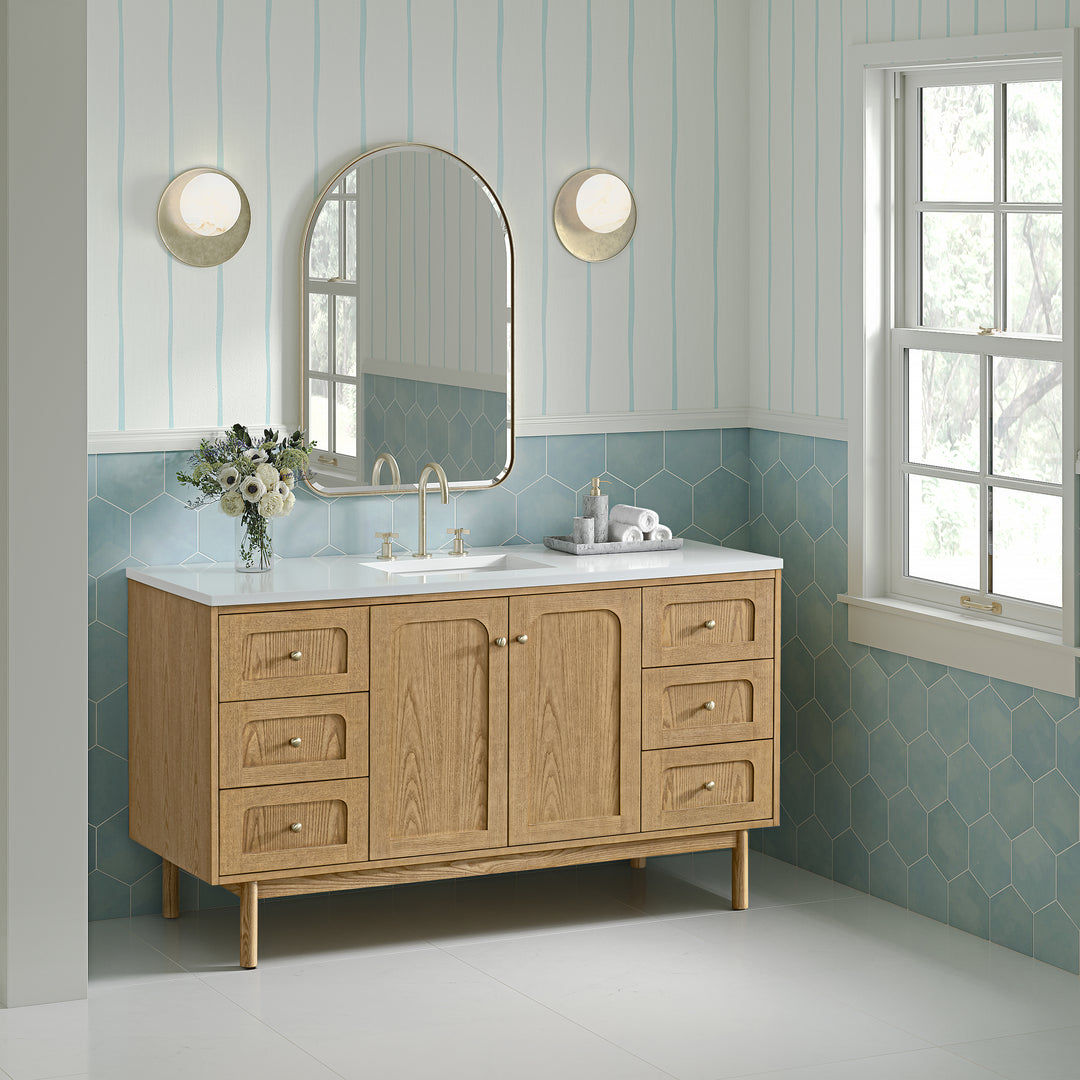 Rohe 24" Arched Mirror, Champagne Brass