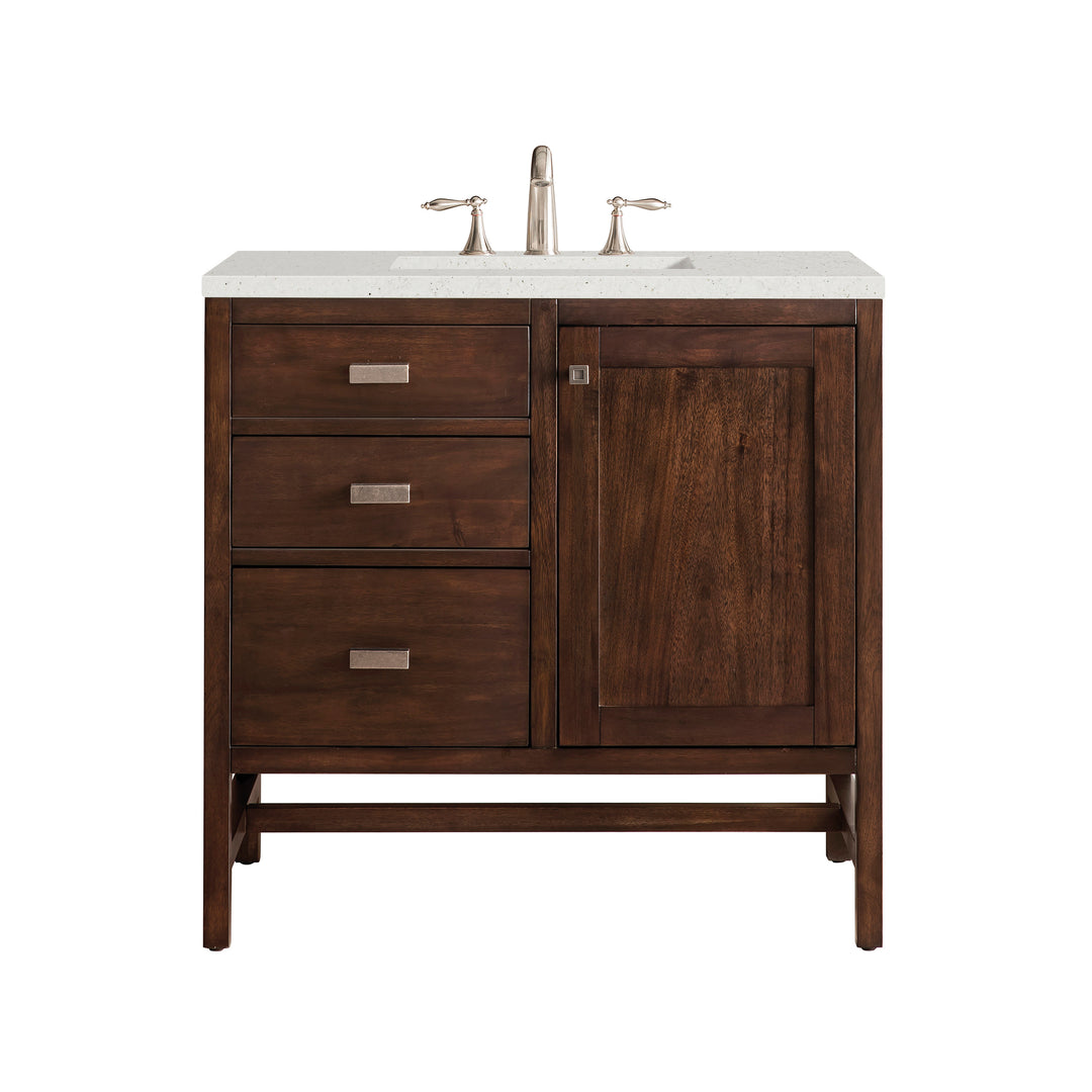 Addison 36" Single Vanity, Mid-Century Acacia w/ 3 CM Lime Delight Silestone Top