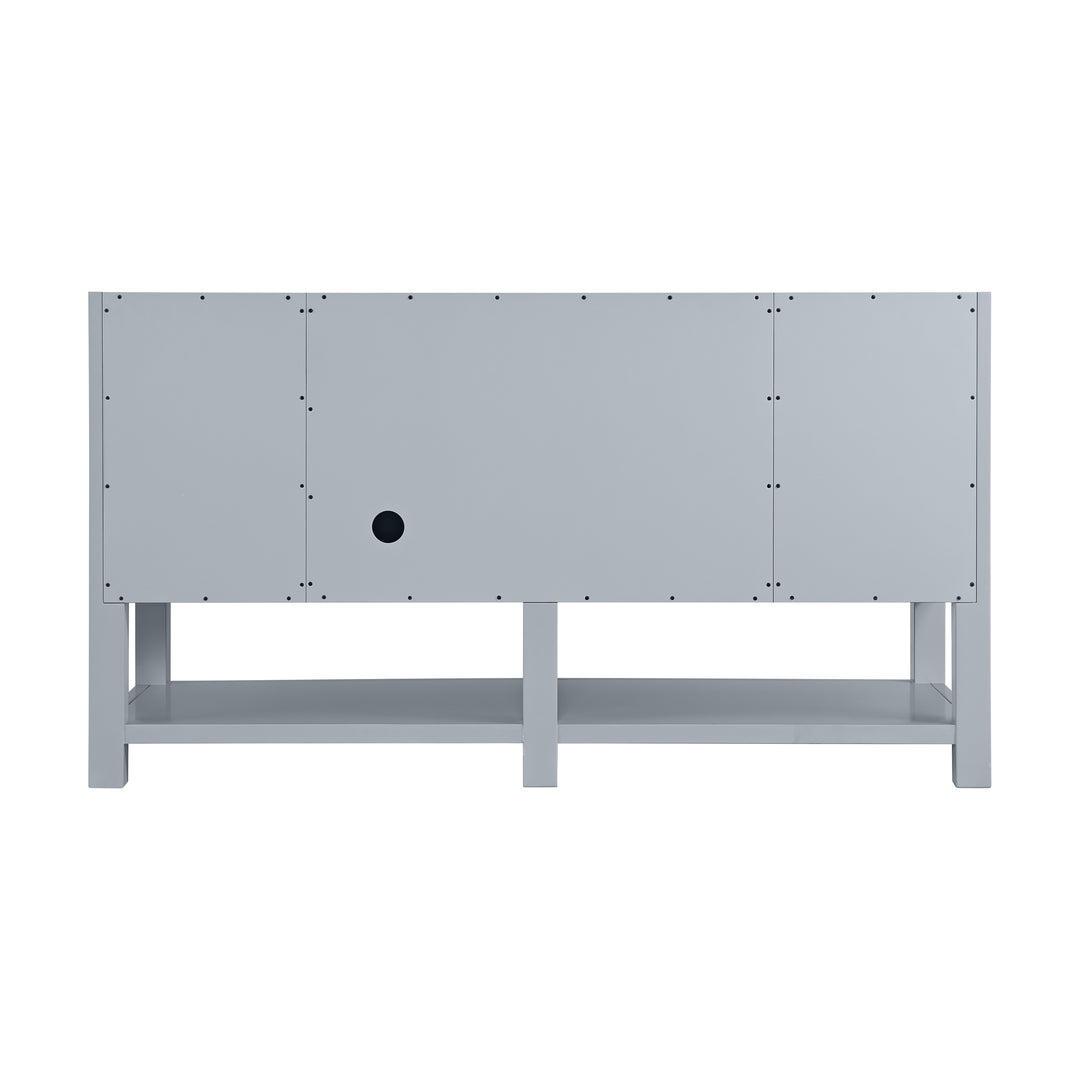 Breckenridge 60" Single Vanity, Serenity Blue, w/ 3 CM Charcoal Soapstone Quartz Top