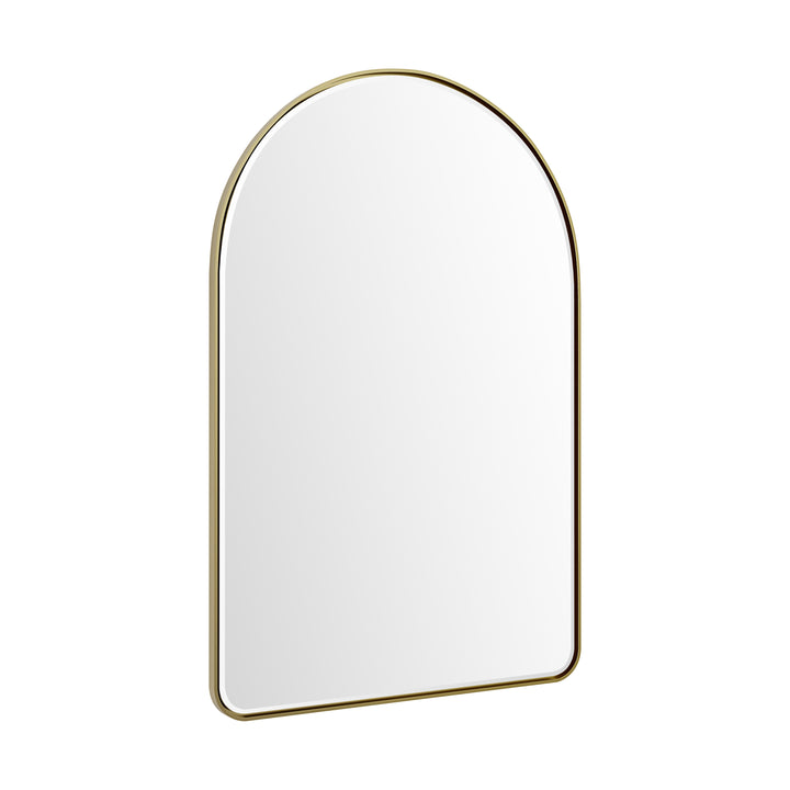 Rohe 24" Arched Mirror, Champagne Brass