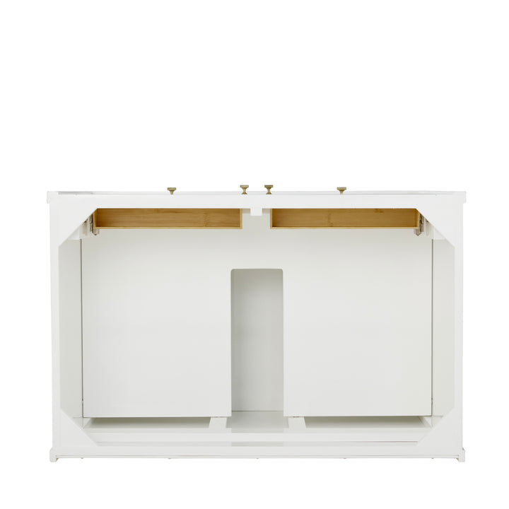 Chicago 36" Single Vanity, Glossy White, w/ 3 CM Parisien Bleu Silestone® Top