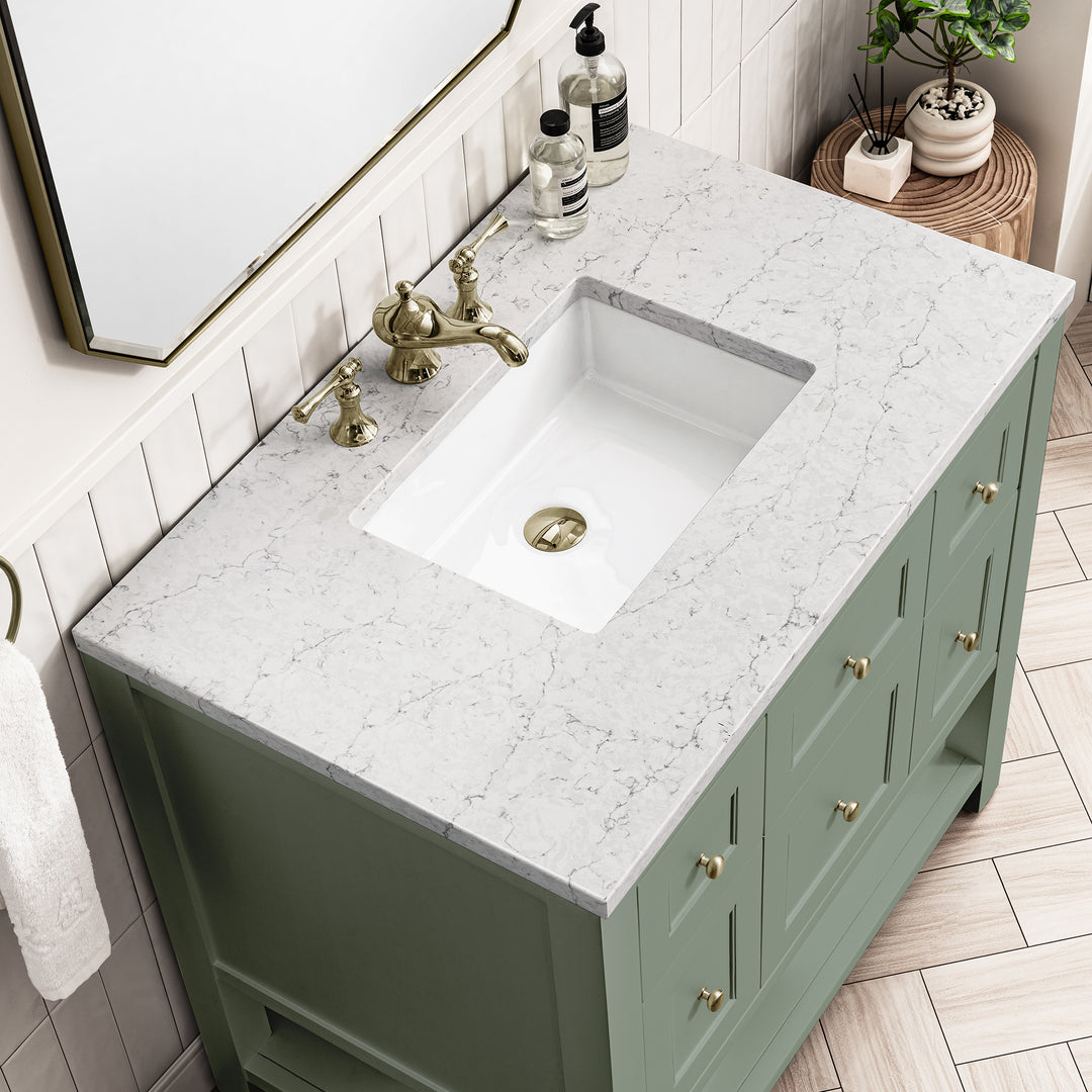 Breckenridge 36" Single Vanity Cabinet, Smokey Celadon