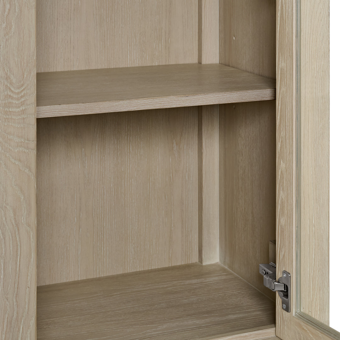 Breckenridge Linen Cabinet, Whitewashed Oak