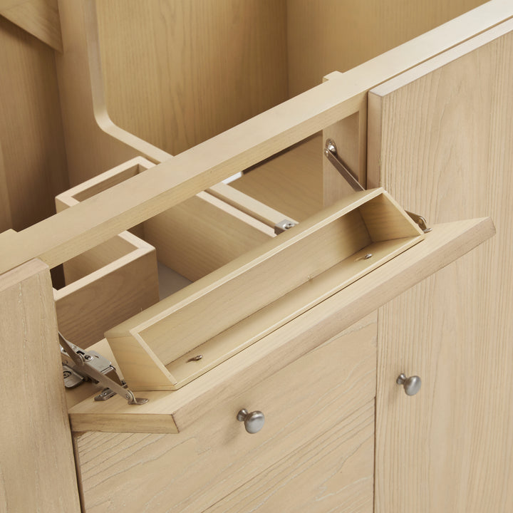 Gracyn 48" Single Vanity, Coastal Driftwood, w/ 3 CM White Zeus Quartz Widespread Top