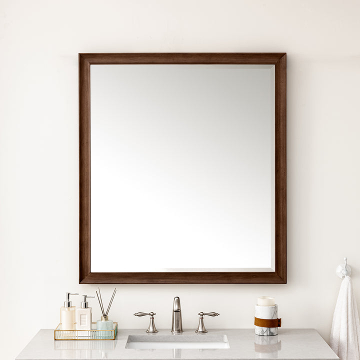 Glenbrooke 36" Mirror, Mid-Century Walnut