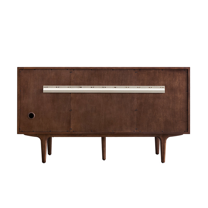 Amberly 60" Double Vanity Cabinet, Mid-Century Walnut