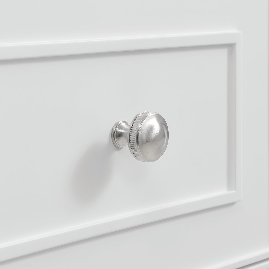 Lorelai 60" Double Vanity, Bright White w/ 3 CM White Zeus Silestone Top