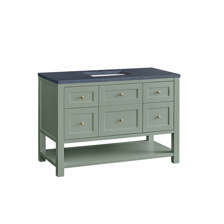 Breckenridge 48" Single Vanity, Smokey Celadon w/ 3 CM Charcoal Soapstone Top