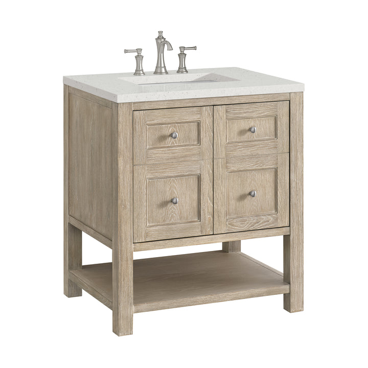 Breckenridge 30" Single Vanity, Whitewashed Oak w/ 3 CM Lime Delight Silestone Top
