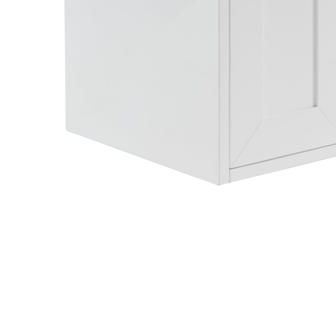 Chianti 24" Single Cabinet, Glossy White, Champagne Brass