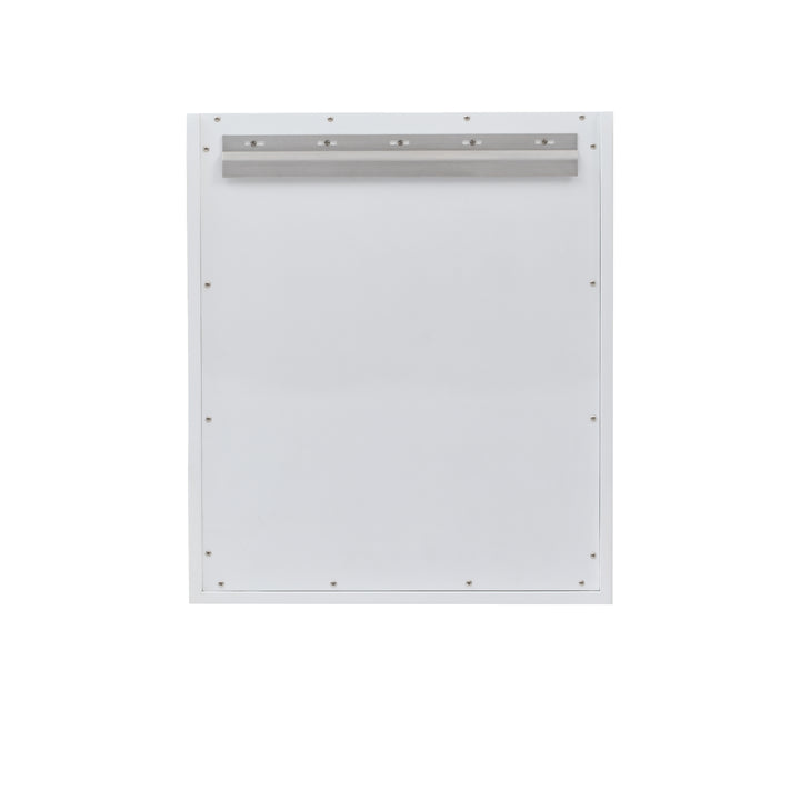 Chianti 24" Single Vanity, Glossy White w/ White Glossy Composite Stone Top