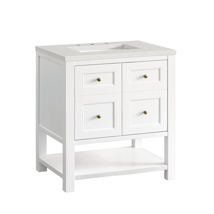 Breckenridge 30" Single Vanity, Bright White w/ 3 CM Lime Delight Top