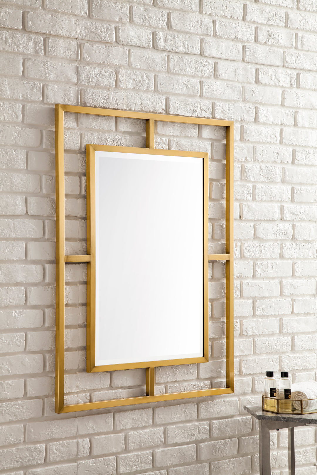 Boston 30" Rectangular Mirror, Radiant Gold