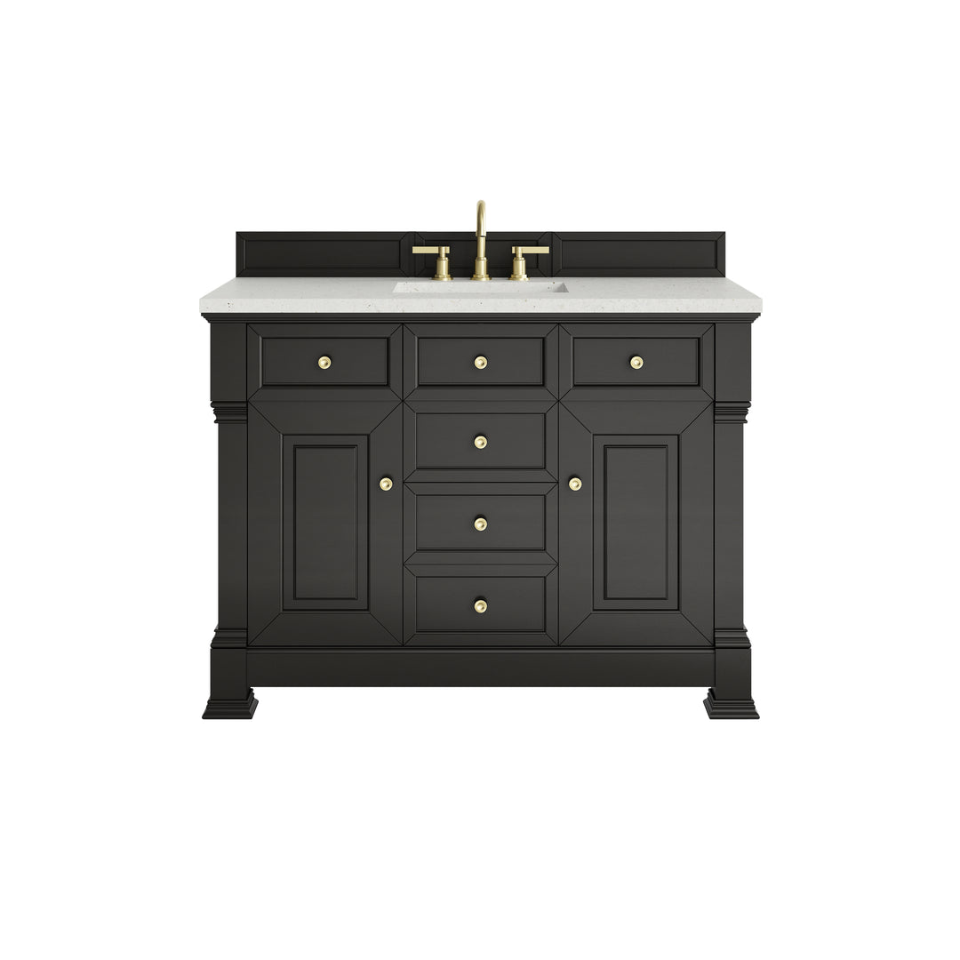 Brookfield 48" Single Vanity, Black Onyx w/ 3 CM Lime Delight Silestone® Top