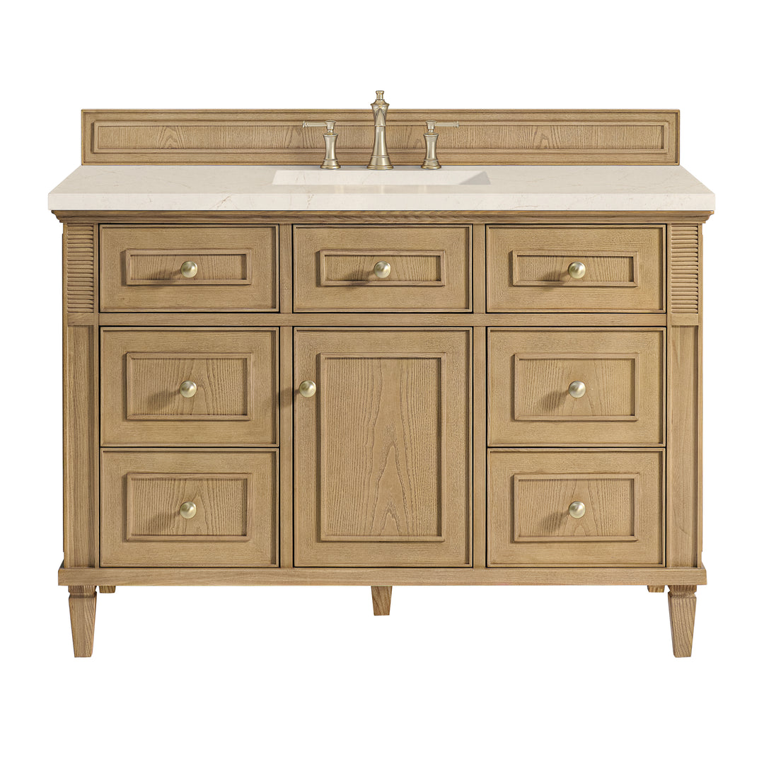 Lorelai 48" Single Vanity, Light Natural Oak w/ 3 CM Eternal Marfil Silestone Top
