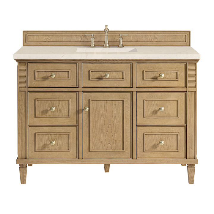 Lorelai 48" Single Vanity, Light Natural Oak w/ 3 CM Eternal Marfil Silestone Top