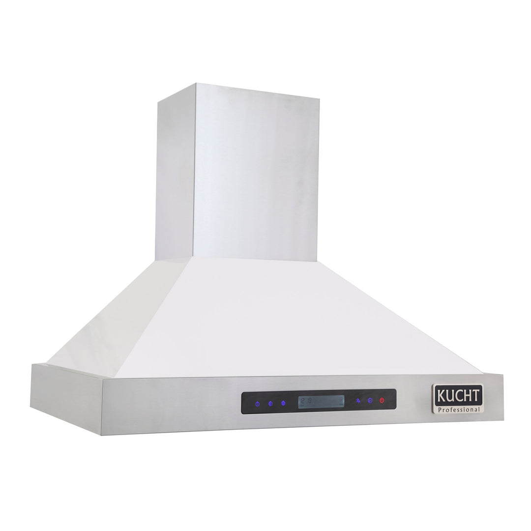KUCHT Professional 36 in. Wall Mounted Range Hood 900CFM in White