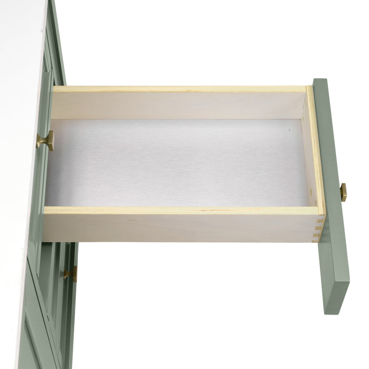 Chicago 60" Double Vanity, Smokey Celadon, w/ 3 CM Ethereal Noctis Silestone® Top