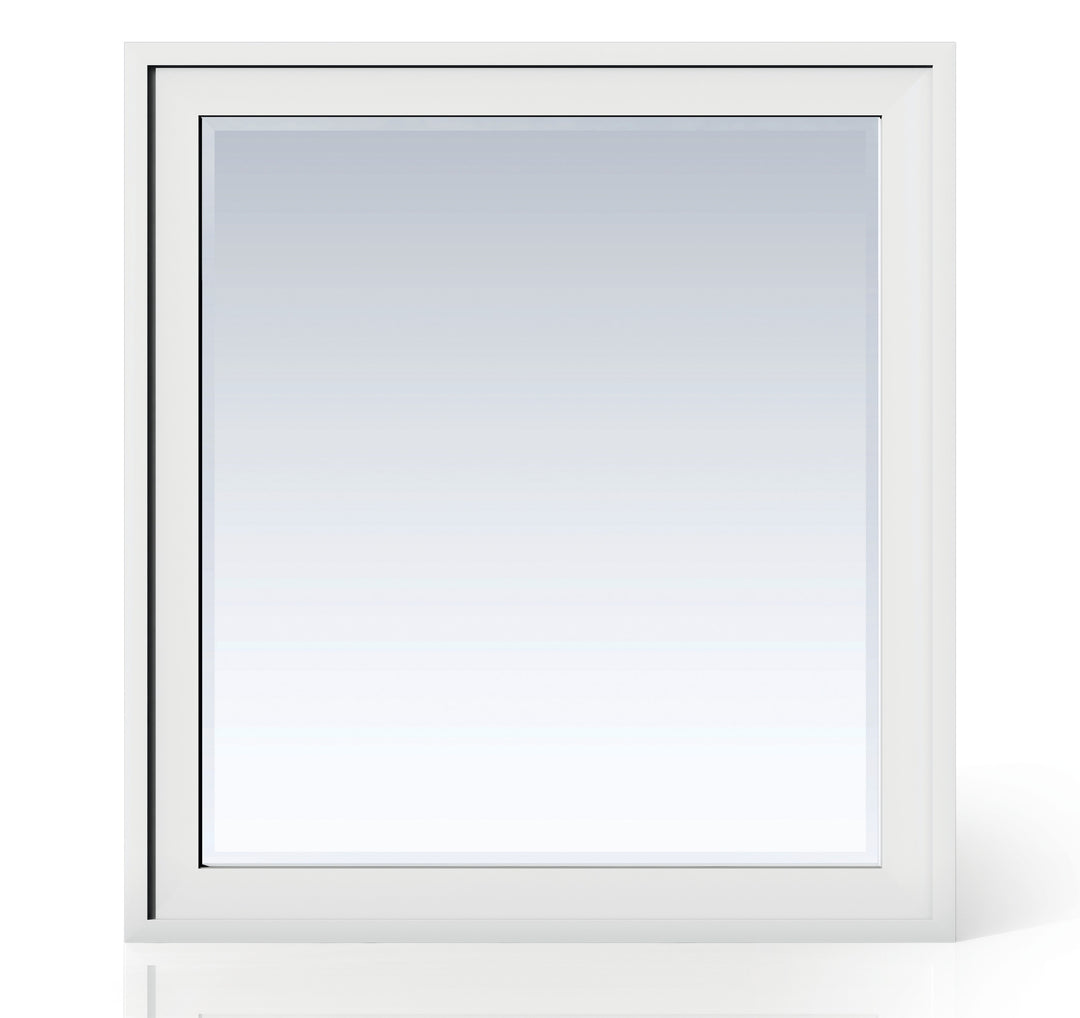 Addison 36" Rectangular Mirror, Glossy White