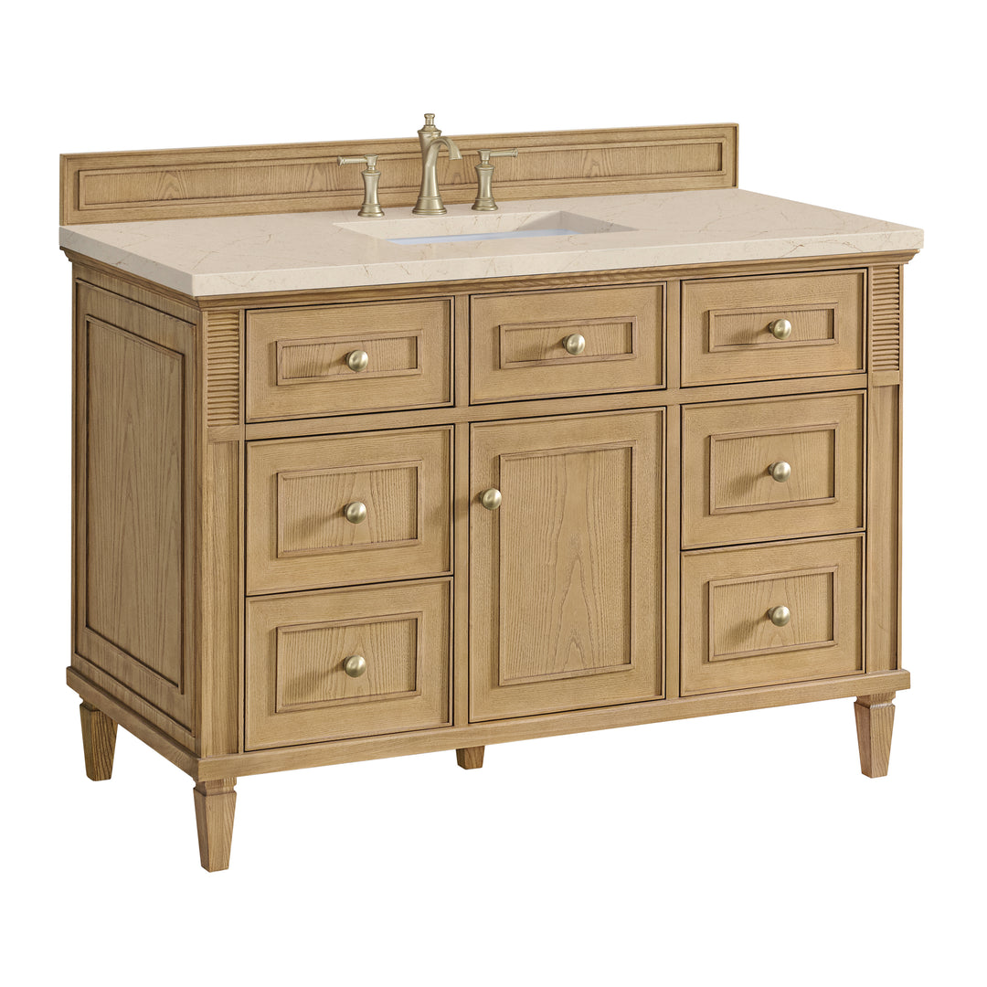 Lorelai 48" Single Vanity, Light Natural Oak w/ 3 CM Eternal Marfil Silestone Top