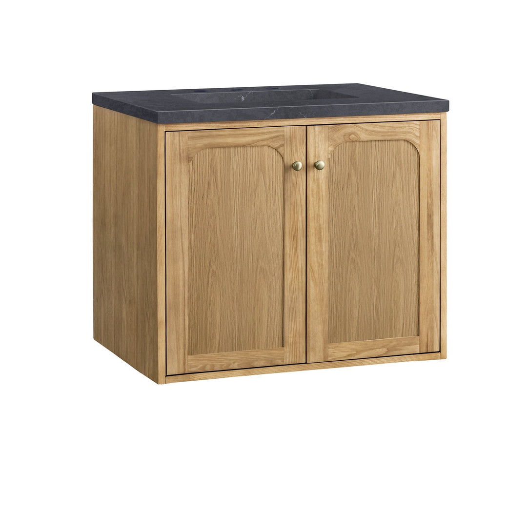 Laurent 30" Single Vanity, Light Natural Oak w/ 3 CM Charcoal Soapstone Top