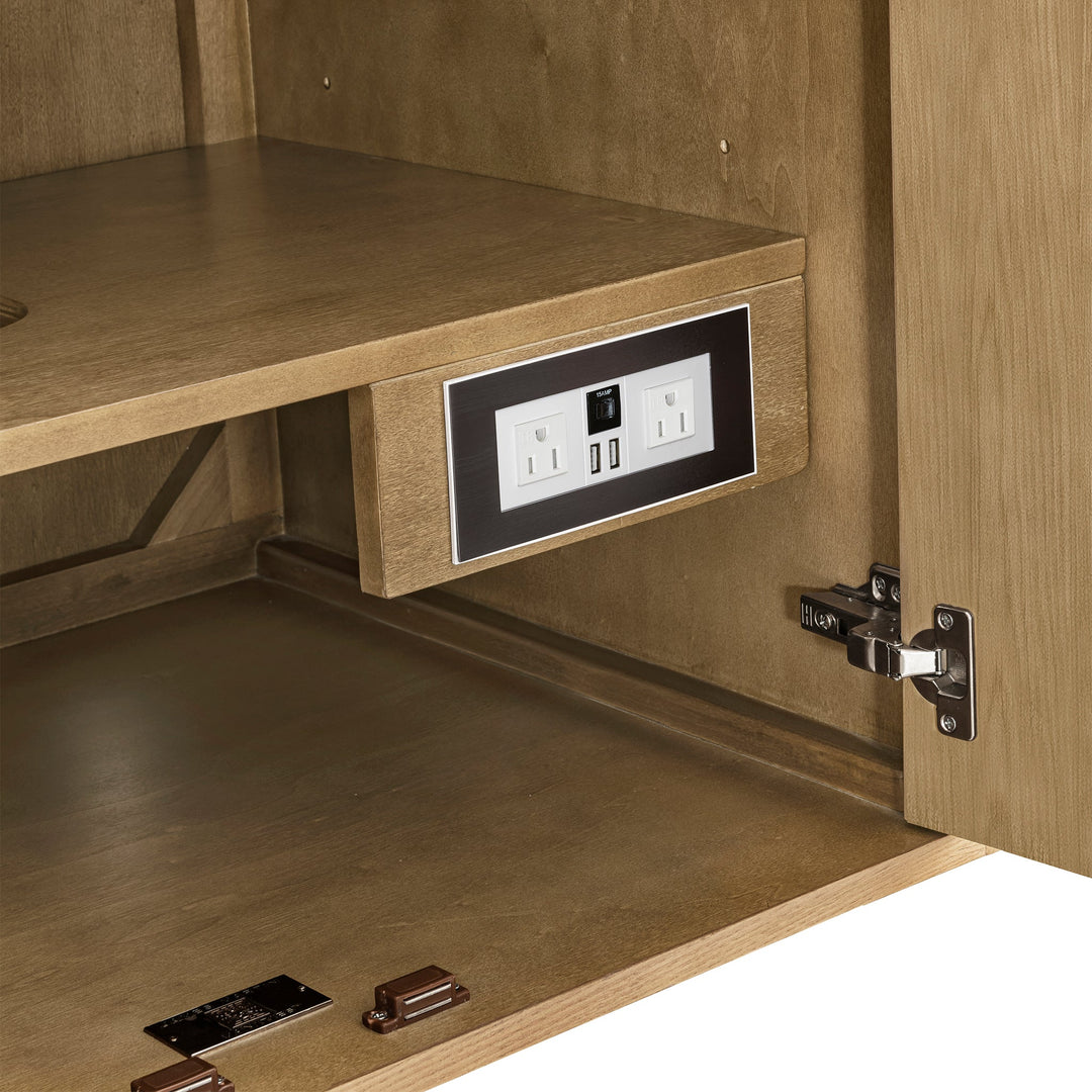 Laurent 30" Single Vanity, Light Natural Oak w/ 3 CM White Zeus Top