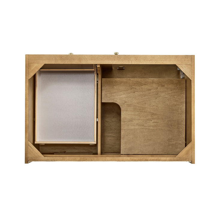 Laurent 36" Single Vanity, Light Natural Oak w/ 3 CM Arctic Fall Top