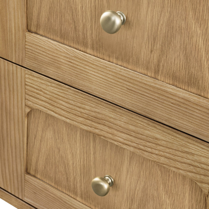 Laurent 48" Single Vanity, Light Natural Oak w/ 3 CM Carrara Marble Top