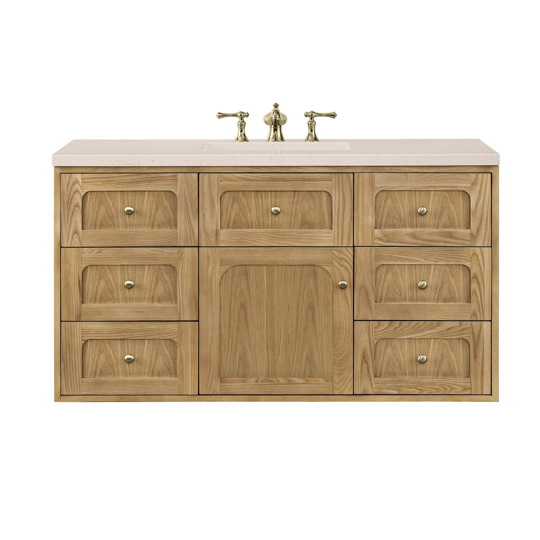 Laurent 48" Single Vanity, Light Natural Oak w/ 3 CM Eternal Marfil Top