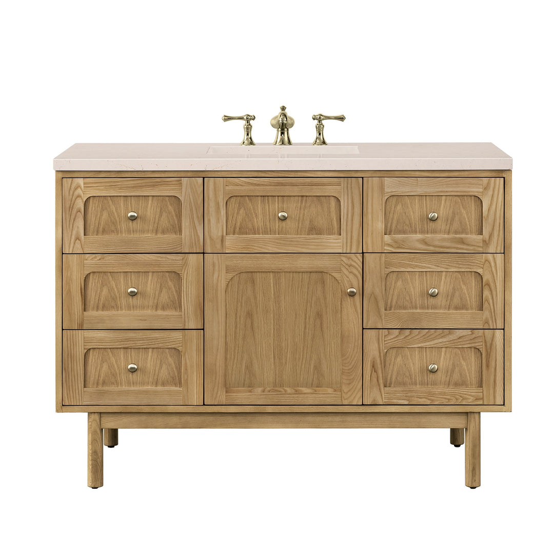 Laurent 48" Single Vanity, Light Natural Oak w/ 3 CM Eternal Marfil Top