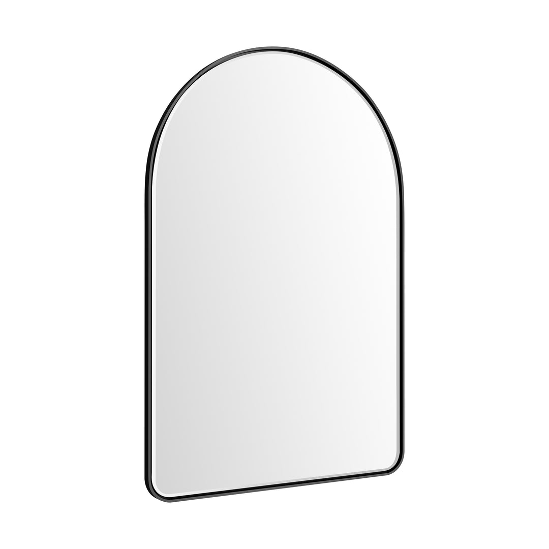 Rohe 24" Arched Mirror, Matte Black
