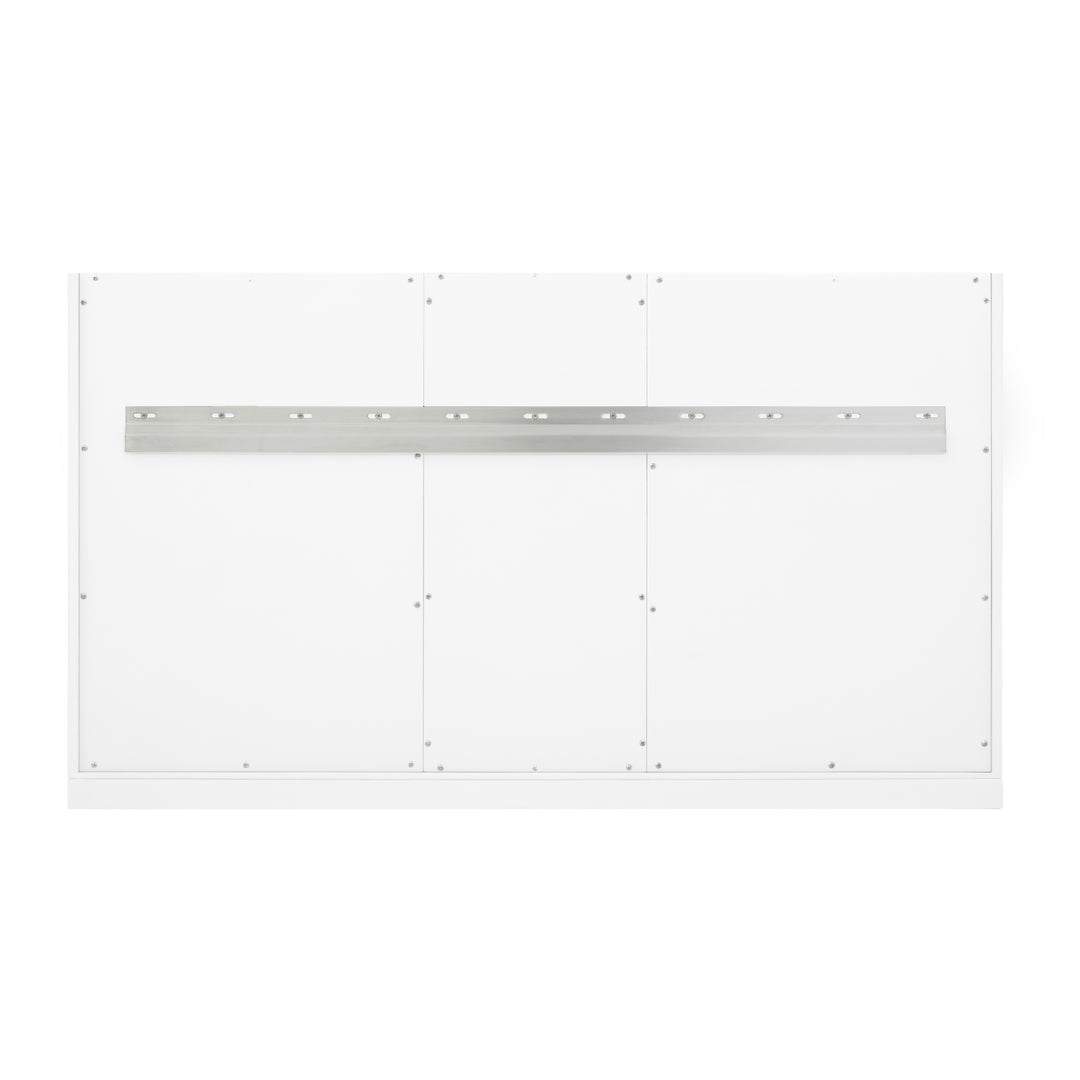 Chicago 48" Single Vanity, Glossy White, w/ 3 CM White Zeus Silestone® Top
