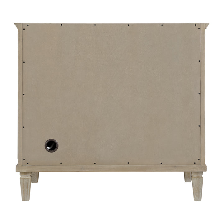 Lorelai 36" Single Vanity, Whitewashed Oak w/ 3 CM Parisien Bleu Silestone Top