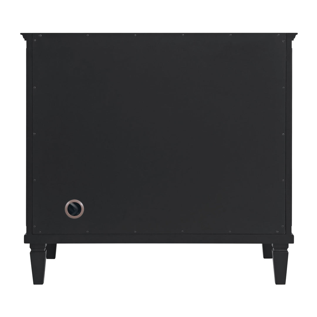 Lorelai 36" Single Vanity, Black Onyx w/ 3 CM Eternal Jasmine Pearl Silestone Top