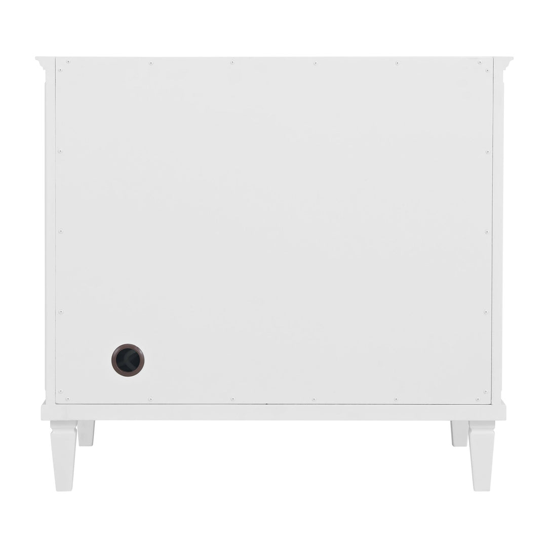 Lorelai 36" Single Vanity, Bright White w/ 3 CM Arctic Fall Solid Surface Top